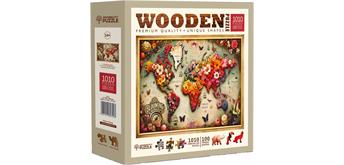 Wooden City Puzzle Holz XL Colorful Map 1010 Teile